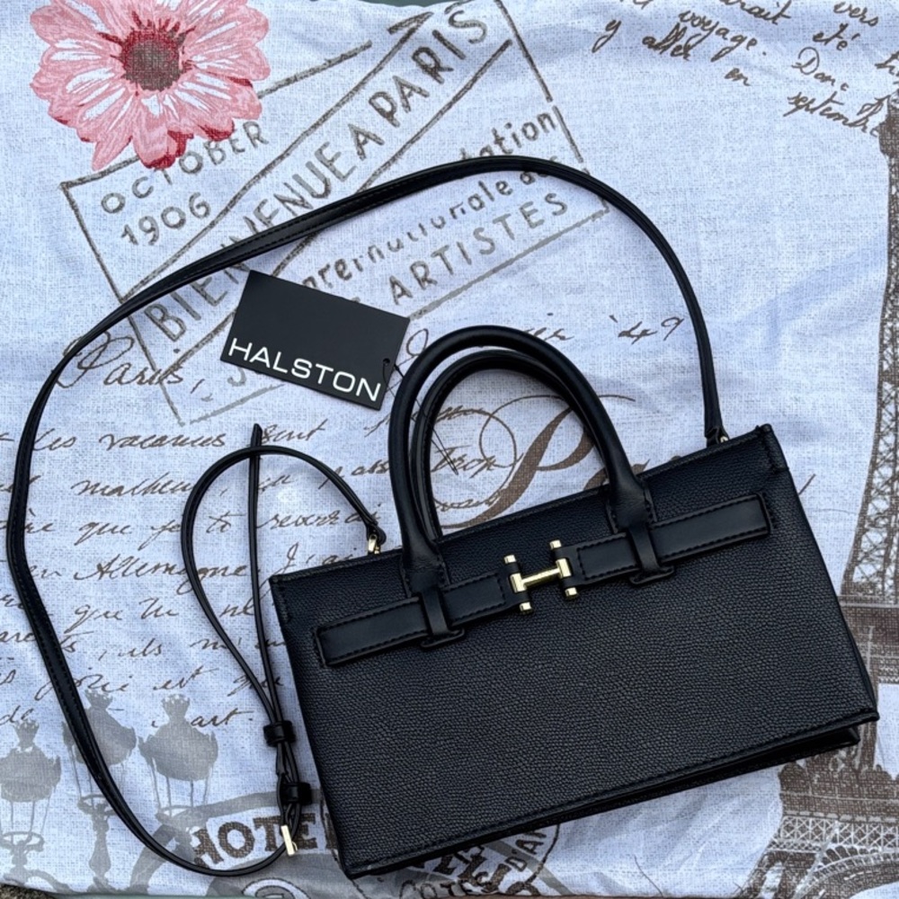 H HALSTON Jerry Embossed Pebble Top Zip Crossbody - Picture 3 of 16